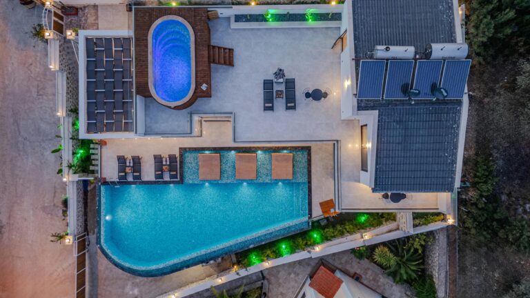 Pool inspections drone shot